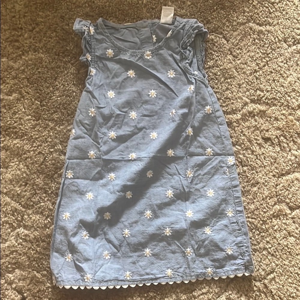 Gymboree Blue Dress with White Floral Accents